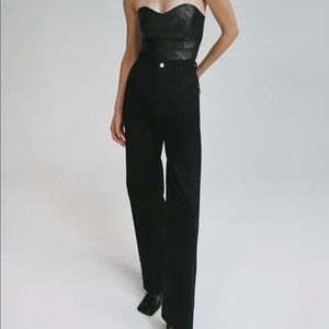 Zara Straight leg highrise black jean